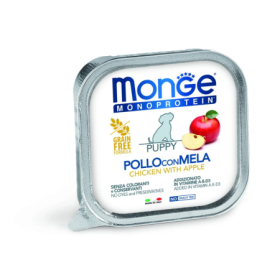 Monge Monoproteico Frutta Junior Pollo Mela Alimento Umido Monoproteico per Cucciolo Formato 150g