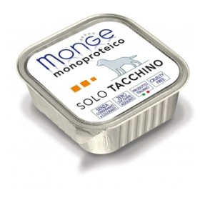 Monge Monoproteico 100% Solo Tacchino Alimento Umido Complementare per Cane Adulto Formato 150 g