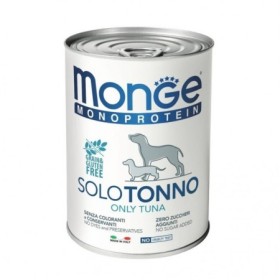 Monge Monoproteico 100% Solo Tonno Alimento Umido Complementare per Cane Adulto Formato 400 g