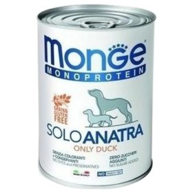 Monge Monoproteico 100% Solo Anatra Alimento Umido Complementare per Cane Adulto Formato 400 g
