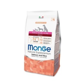 Monge Natural Superpremium Cane Adulto Extra Small Gusto Salmone,Riso Crocchette per cani adulti extra Small Busta 800 gr