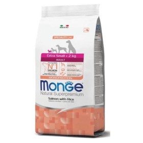 Monge Natural Superpremium Cane Adulto Extra Small Gusto Salmone,Riso Crocchette per cani adulti extra Small Sacco 2,5 Kg