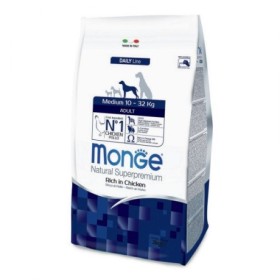 Monge Natural Superpremium Medium Adult Gusto Pollo Alimento Secco Completo per Cane Adulto Taglia Media Formato 3 kg