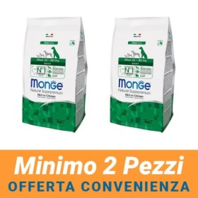 MINIMO 2 CONFEZIONI - Monge Cane Natural Superpremium Adult Maxi Pollo Crocchette per Cani Adulti Taglia Grande,Sacco 12kg