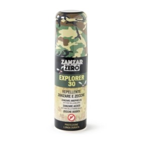 Zanzar Zero Explorer 30 Repellente per Zanzare e Zecche Pronto all'Uso per Persone Formato Spray da 75 ml