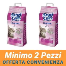 MINIMO 2 CONFEZIONI - Sepicat Antibac Lettiera Antibatterica Profumata Formato 10 kg