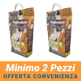 MINIMO 2 CONFEZIONI - Paglianatura Lettiera Agglomerante Vegetale Profumata alla Camomilla Paglianatura Formato 6 L (2,4 kg)