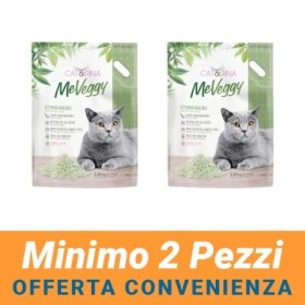 MINIMO 2 CONFEZIONI - Cat&Rina Lettiera Vegetale MeVeggy Formato 15 L per Gatto