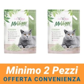MINIMO 2 CONFEZIONI - Cat&Rina Lettiera Vegetale MeVeggy Formato 7,5 L per Gatto