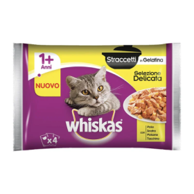 Whiskas Straccetti Delicato Pollo 4x85 g | Pet Convenienza