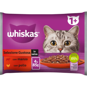 Whiskas Straccetti Gustosa Manzo 4x85 g | Pet Convenienza