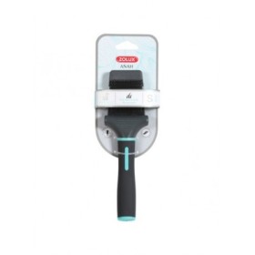 Zolux Cardatore Anah Doppio Flessibile Taglia S per Cani, Setole Lunghe in Acciaio Inossidabile, Manico Ergonomico