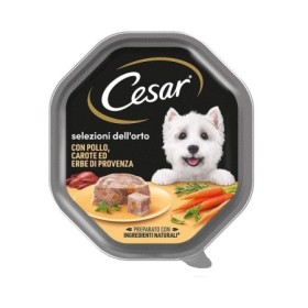 Cesar Selezioni dell'Orto Con Pollo Carote ed Erbe di Provenza Cibo Umido Per Cani Vaschetta 150 gr
