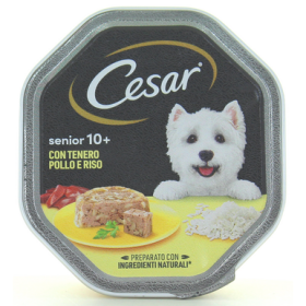 Cesar Senior 10+ Con Tenero Pollo e Verdure Cibo Umido Per Cani Vaschetta 150 gr