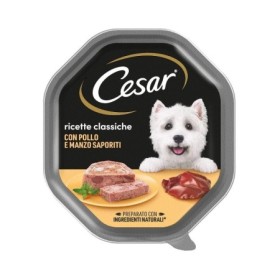 Cesar Ricette Classiche Con Pollo e Manzo Saporiti Cibo Umido Per Cani Vaschetta 150 gr