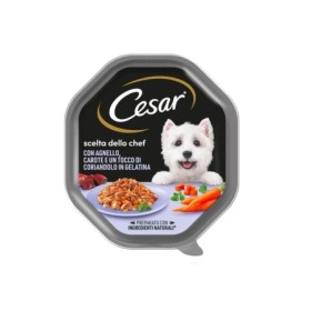 Cesar Scelta Dello Chef Delizie di Stagione Con Agnello Carote e Coriandolo Cibo Umido Per Cani Vaschetta 150 Gr