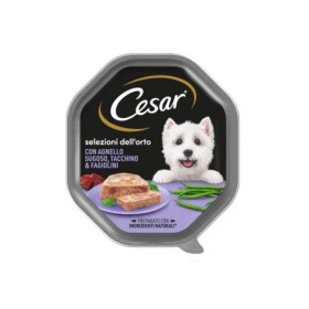 Cesar Selezioni dell'Orto Con Agnello Sugoso Tacchino e Fagiolini Cibo Umido Per Cani Vaschetta 150 gr