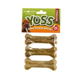 Farmcompany Osso Naturale Pressato in Pelle Bovina 10 Cm Blister 3 Pezzi