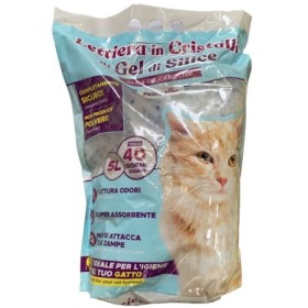 Lettiera in Cristalli di Gel di Silice Alta Assorbenza e Controllo Odori Formato 5 L
