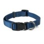 FarmCompany Collare Regolabile in Nylon Anti Inceppamento in Finitura Satinata Colore Blu Taglia M Misura 20mmx30-50cm