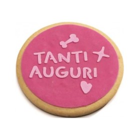 Torta di Compleanno Decorativa in Carta “Auguri” Rosa Formato Numero 4