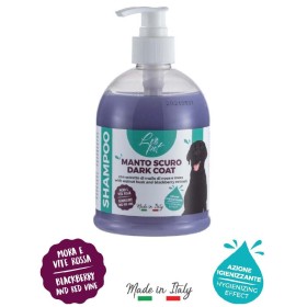 LeoPet Shampoo Manto Scuro Con Mora e Vite Rossa  Per Cani Confezione Da 500 Ml