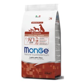 Monge Natural Superpremium Puppy & Junior All Breeds Gusto Agnello e Riso Crocchette Alimento Secco per Cani Busta 800 gr