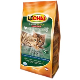 LeChat Crocchette Indoor Pollo Riso 1,5 kg | Pet Convenienza